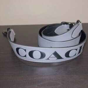 Authentic COACH Detachable Shoulder Leather Strap (silver hardware/gray/black)
